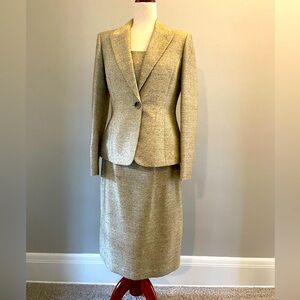 Three piece Kasper skirted suit - size 6 with sleeveless shell.